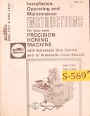Sunnen-Sunnen Model MA Precision Honing Machine Operating Instructions Manual Year 1942-MA-03